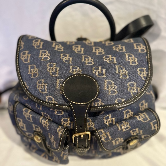 Signature Canvas Dooney & Bourke - Backpack - Blue Fabric Denim - Picture 15 of 15